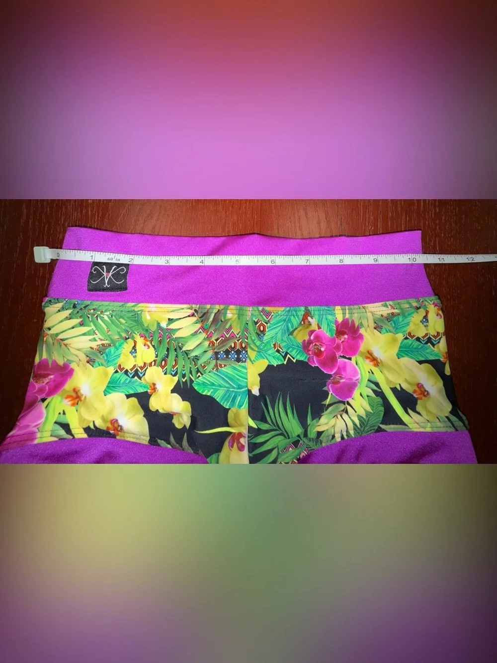 Kandi Kouture Floral Tropical Bra & Shorts Dance Set Size Child Medium (7/8)
